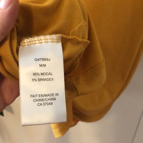 Yellow Modal/Spandex 3/4 sleeve - Picture 4 of 7